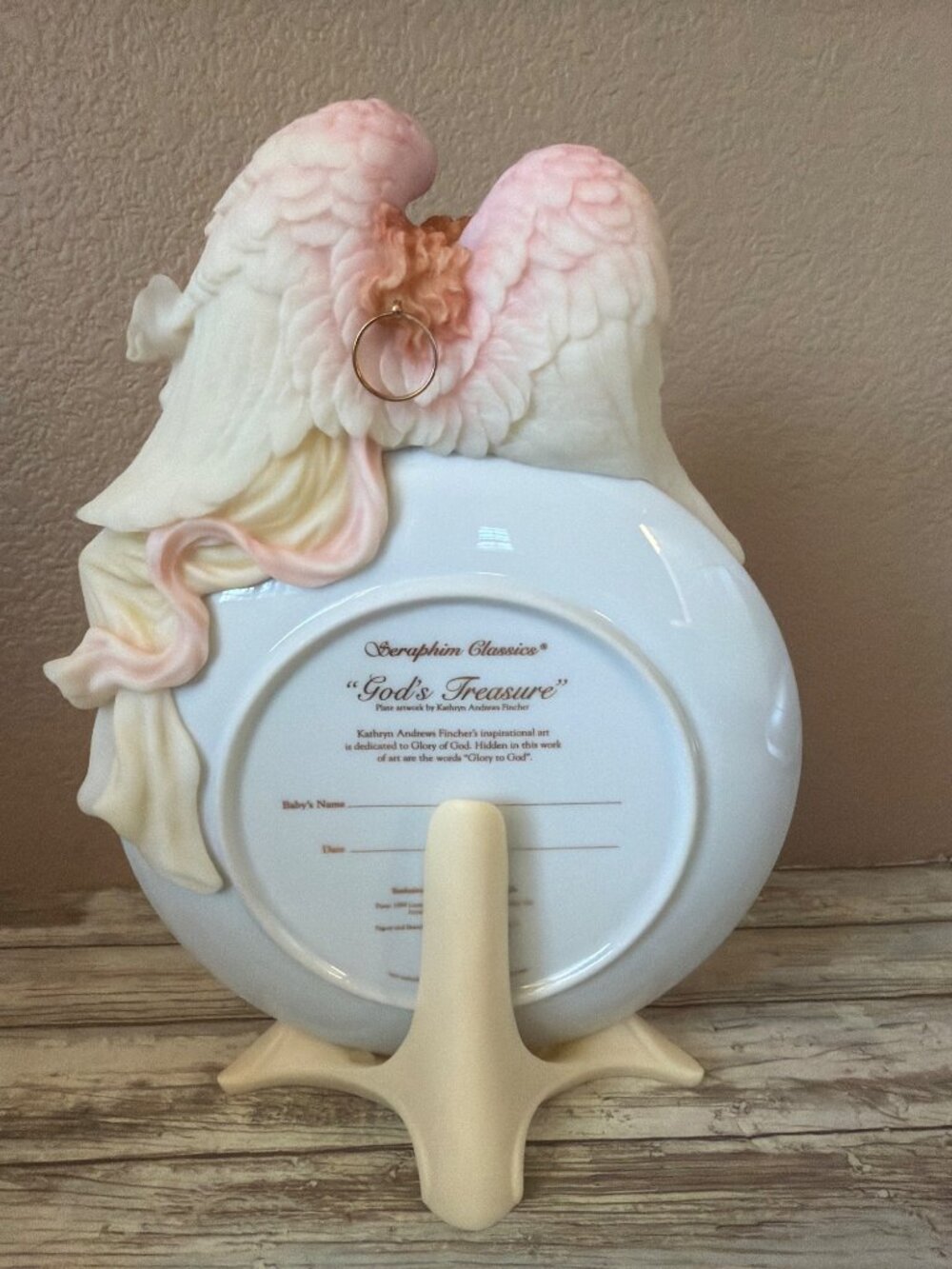 Seraphim Classics God's Treasure Christening Angel Plate Kathryn Fincher NEW - Picture 14 of 16